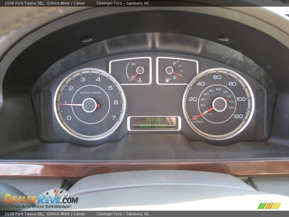 2008 Ford Taurus SEL Oxford White / Camel Photo #20