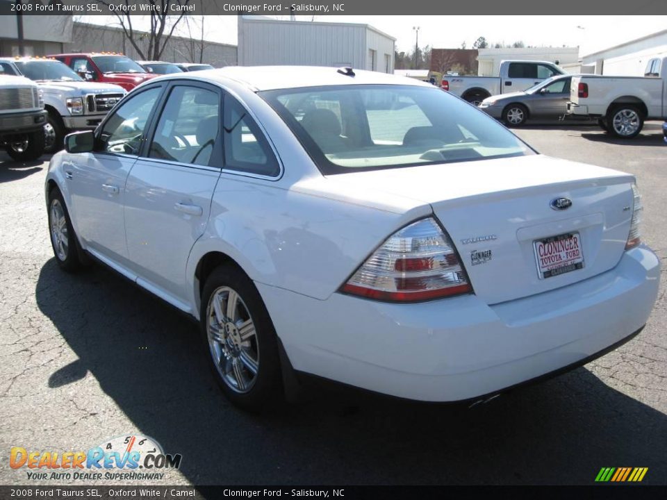 2008 Ford Taurus SEL Oxford White / Camel Photo #26