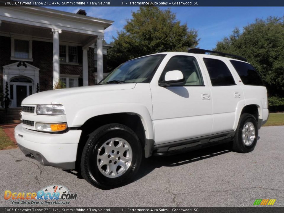 2005 Chevrolet Tahoe Z71 4x4 Summit White / Tan/Neutral Photo #2