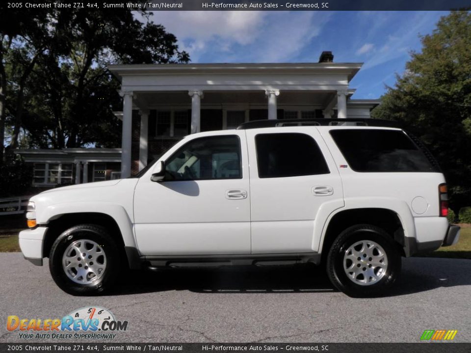 2005 Chevrolet Tahoe Z71 4x4 Summit White / Tan/Neutral Photo #3