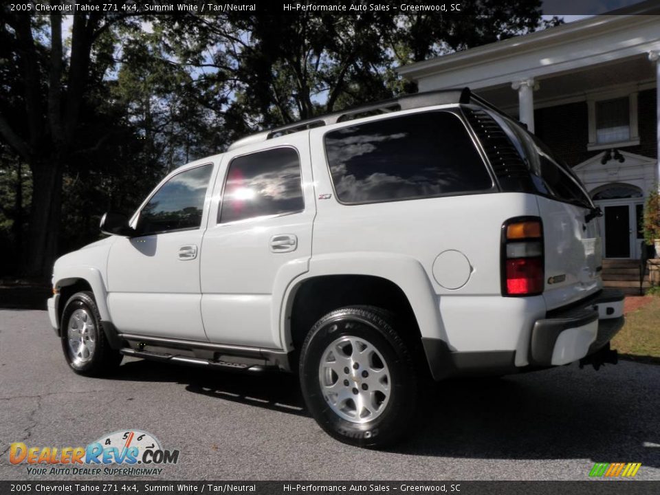 2005 Chevrolet Tahoe Z71 4x4 Summit White / Tan/Neutral Photo #4