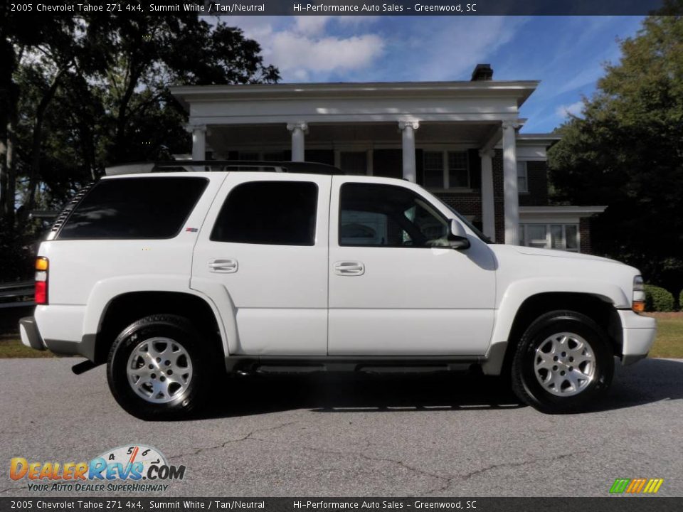 2005 Chevrolet Tahoe Z71 4x4 Summit White / Tan/Neutral Photo #7