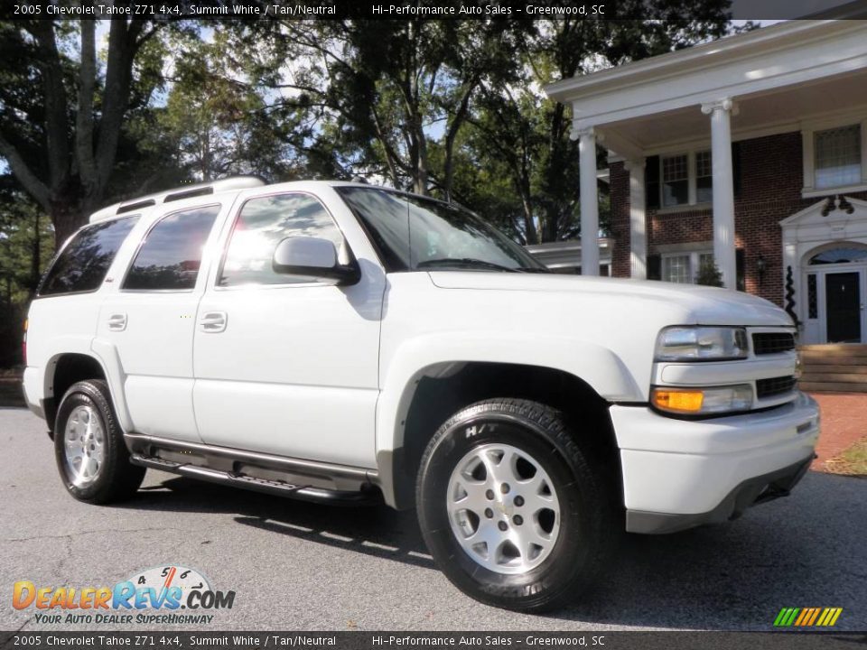 2005 Chevrolet Tahoe Z71 4x4 Summit White / Tan/Neutral Photo #8