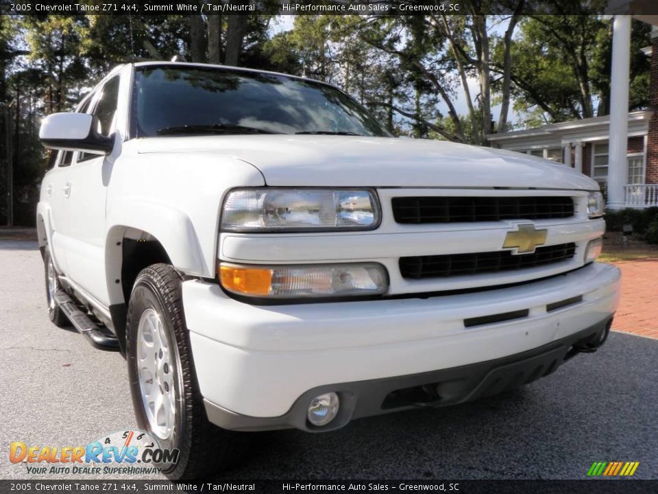 2005 Chevrolet Tahoe Z71 4x4 Summit White / Tan/Neutral Photo #9