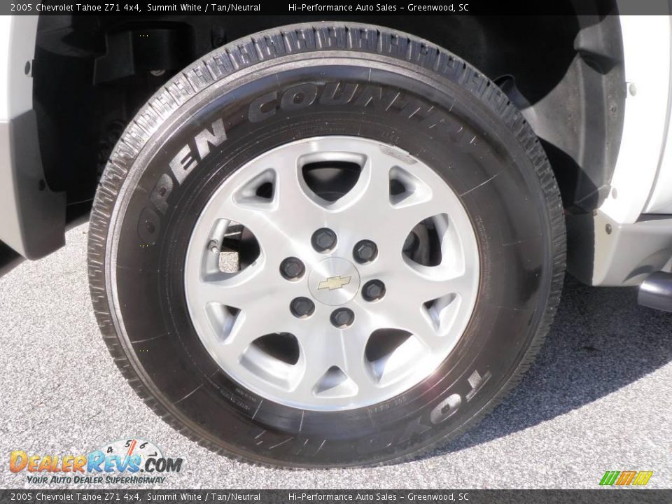 2005 Chevrolet Tahoe Z71 4x4 Summit White / Tan/Neutral Photo #19