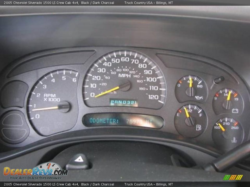 2005 Chevrolet Silverado 1500 LS Crew Cab 4x4 Black / Dark Charcoal Photo #12