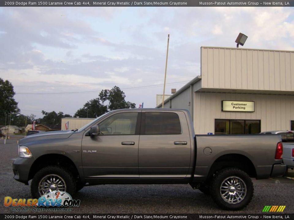 2009 Dodge Ram 1500 Laramie Crew Cab 4x4 Mineral Gray Metallic / Dark Slate/Medium Graystone Photo #2