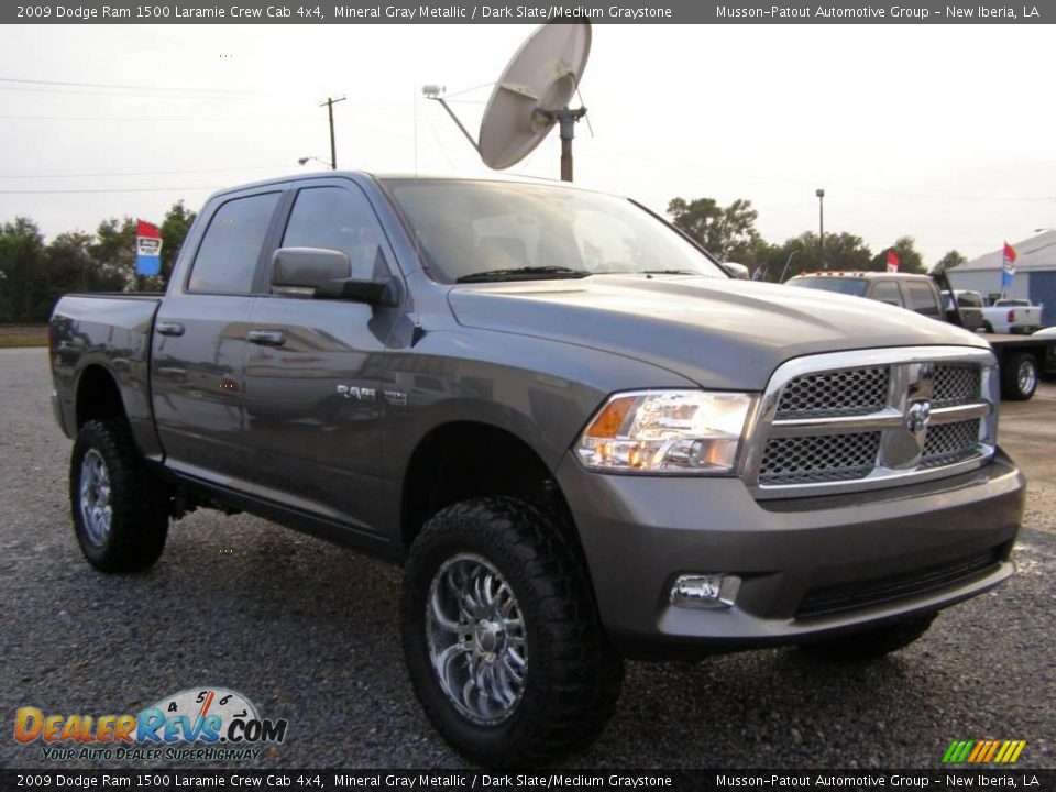 2009 Dodge Ram 1500 Laramie Crew Cab 4x4 Mineral Gray Metallic / Dark Slate/Medium Graystone Photo #7