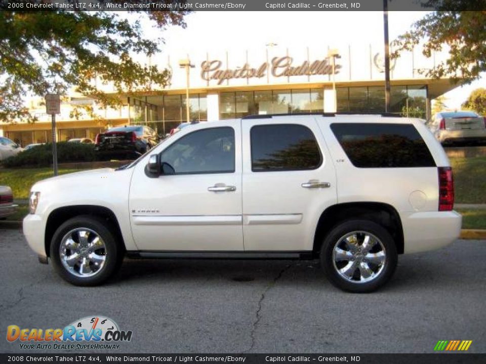 2008 Chevrolet Tahoe LTZ 4x4 White Diamond Tricoat / Light Cashmere/Ebony Photo #1