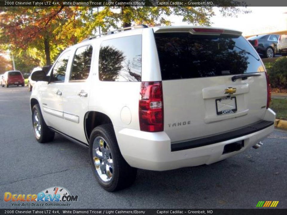 2008 Chevrolet Tahoe LTZ 4x4 White Diamond Tricoat / Light Cashmere/Ebony Photo #2