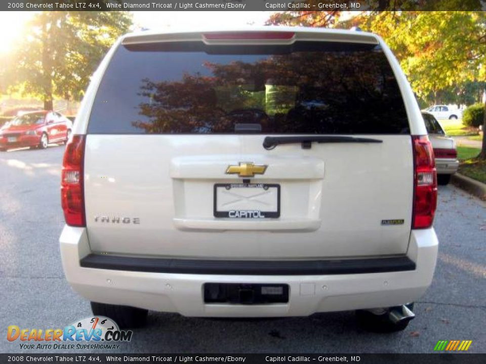 2008 Chevrolet Tahoe LTZ 4x4 White Diamond Tricoat / Light Cashmere/Ebony Photo #3