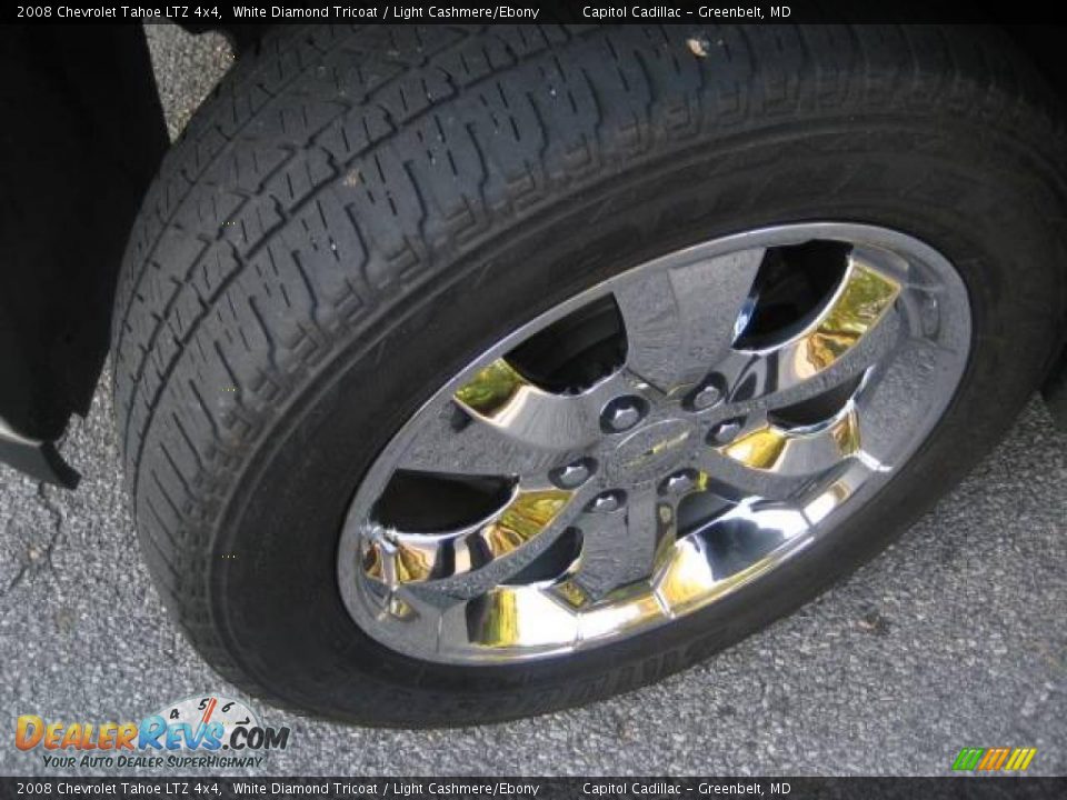 2008 Chevrolet Tahoe LTZ 4x4 White Diamond Tricoat / Light Cashmere/Ebony Photo #9