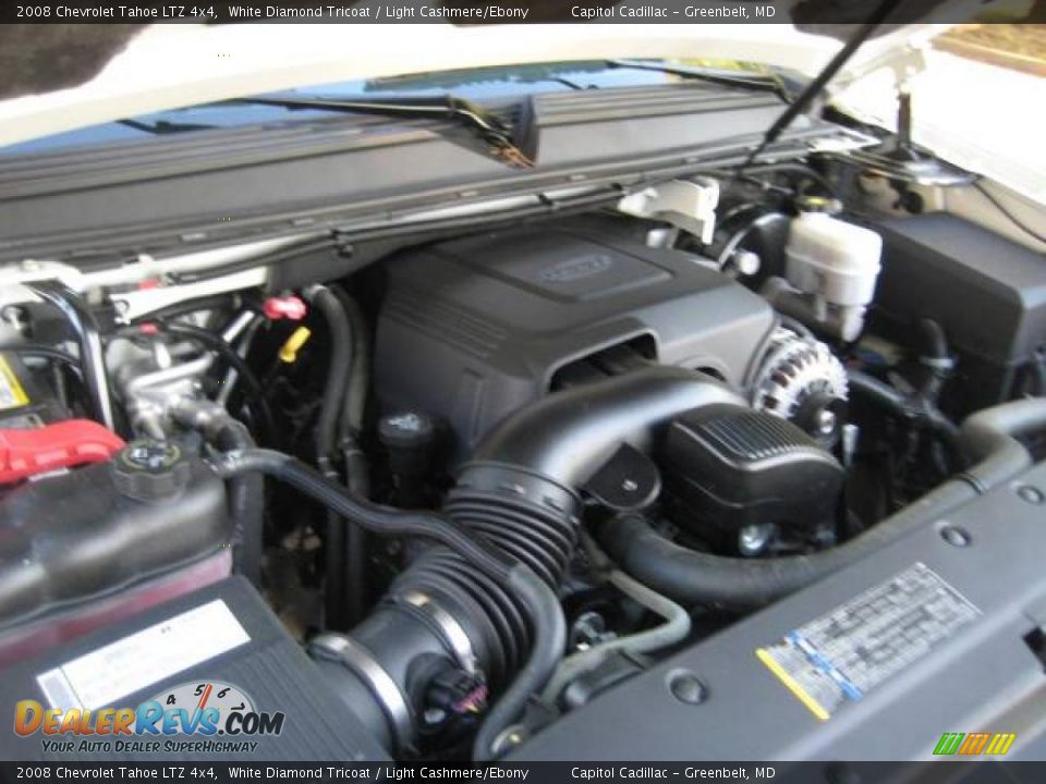 2008 Chevrolet Tahoe LTZ 4x4 White Diamond Tricoat / Light Cashmere/Ebony Photo #10
