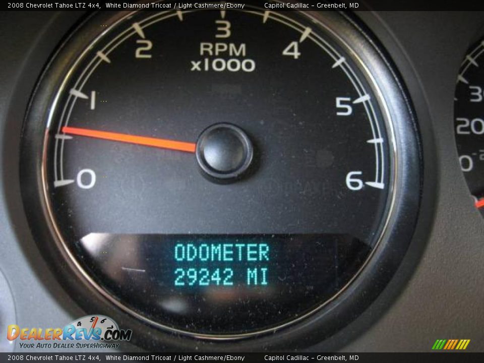 2008 Chevrolet Tahoe LTZ 4x4 White Diamond Tricoat / Light Cashmere/Ebony Photo #22