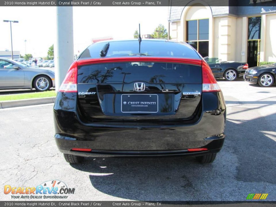 2010 Honda Insight Hybrid EX Crystal Black Pearl / Gray Photo #6
