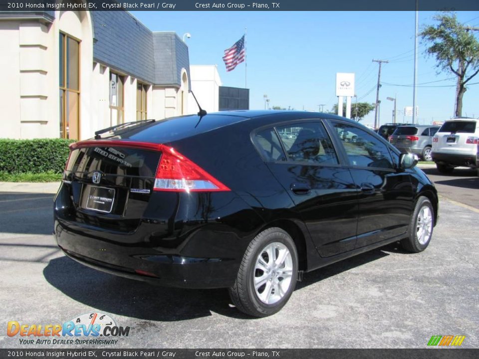 2010 Honda Insight Hybrid EX Crystal Black Pearl / Gray Photo #7
