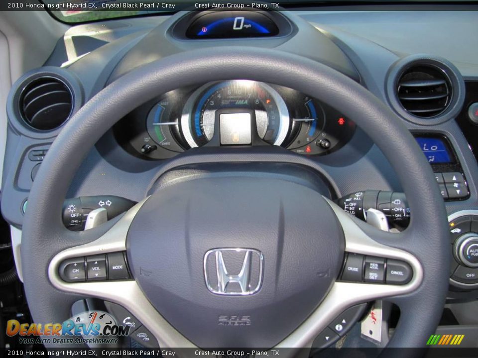 2010 Honda Insight Hybrid EX Crystal Black Pearl / Gray Photo #16
