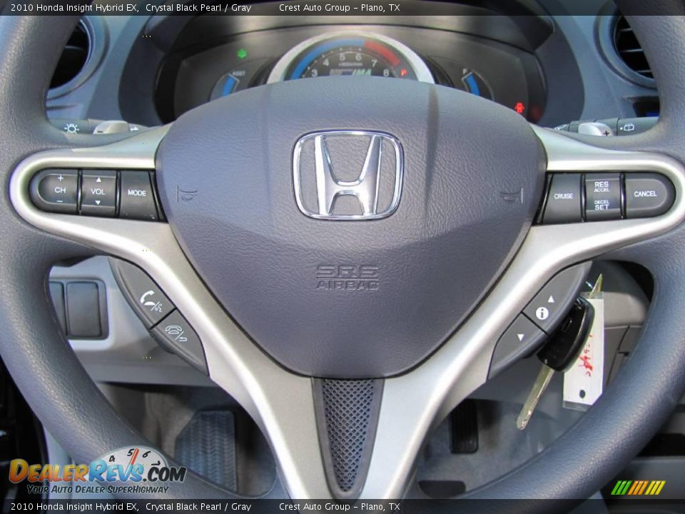 2010 Honda Insight Hybrid EX Crystal Black Pearl / Gray Photo #17