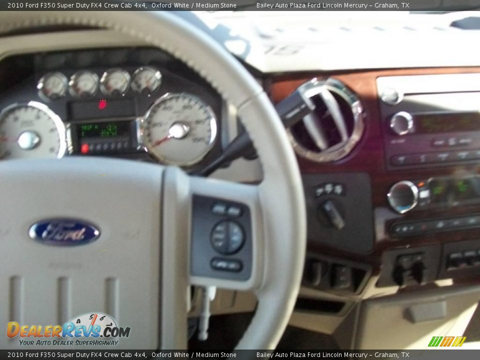 2010 Ford F350 Super Duty FX4 Crew Cab 4x4 Oxford White / Medium Stone Photo #3