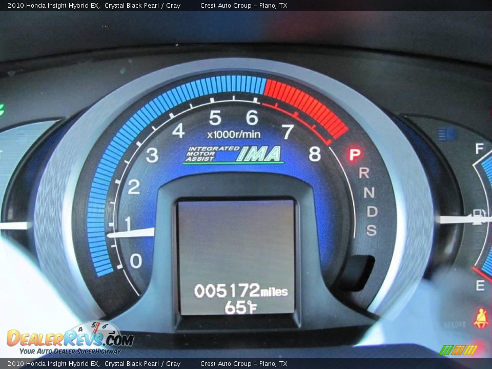 2010 Honda Insight Hybrid EX Crystal Black Pearl / Gray Photo #30