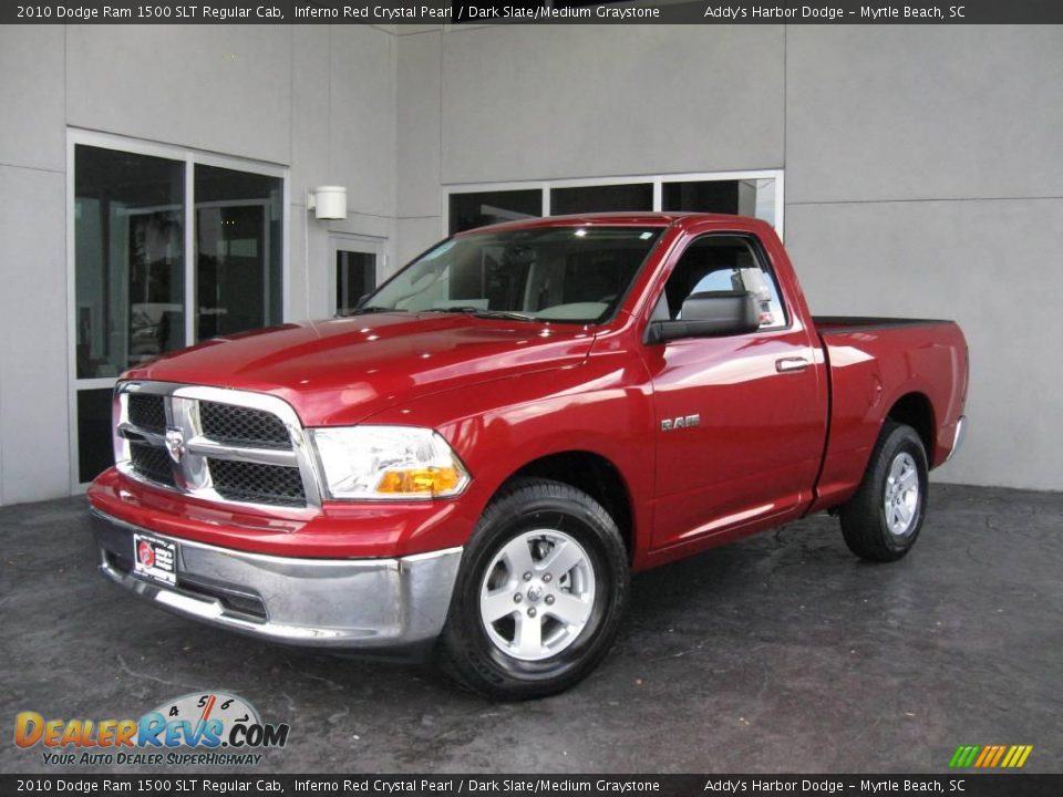 2010 Dodge Ram 1500 SLT Regular Cab Inferno Red Crystal Pearl / Dark Slate/Medium Graystone Photo #2