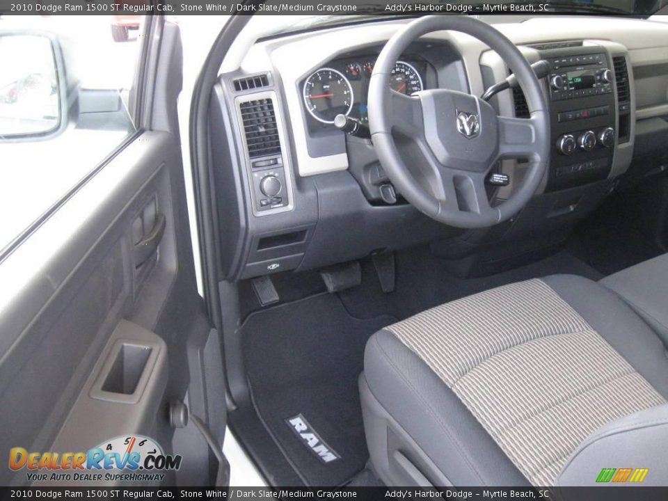 2010 Dodge Ram 1500 ST Regular Cab Stone White / Dark Slate/Medium Graystone Photo #12