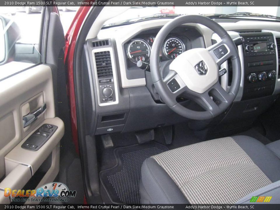 2010 Dodge Ram 1500 SLT Regular Cab Inferno Red Crystal Pearl / Dark Slate/Medium Graystone Photo #12