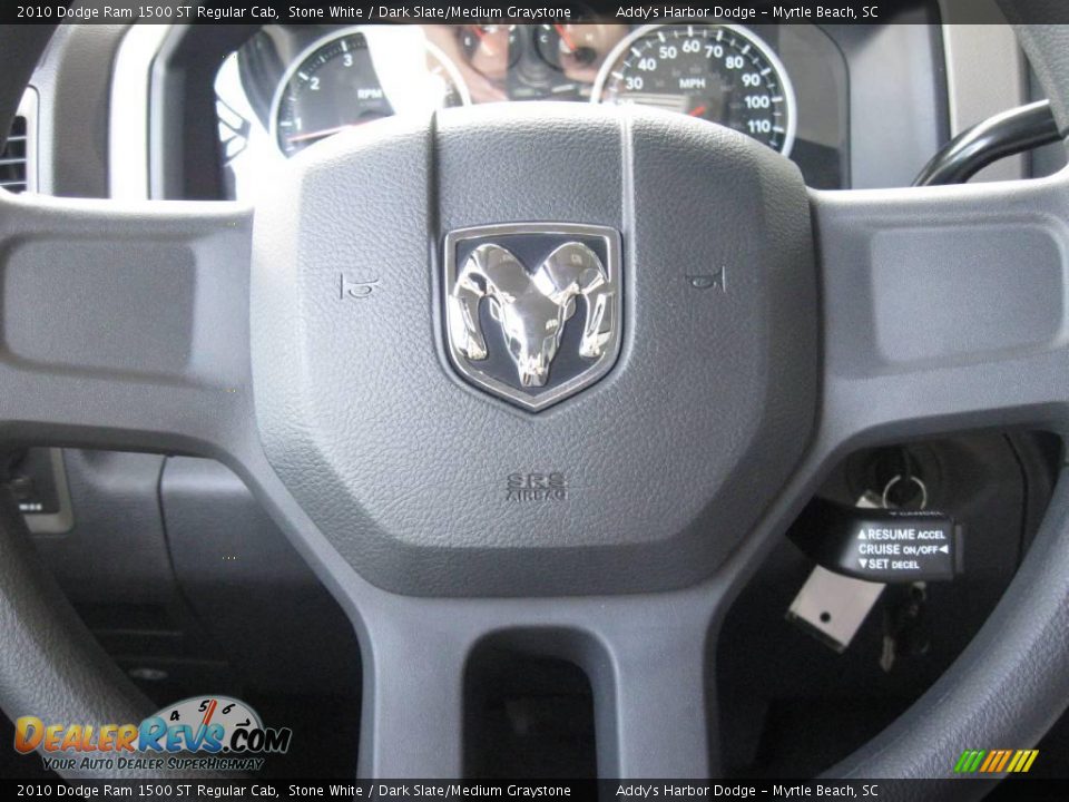 2010 Dodge Ram 1500 ST Regular Cab Stone White / Dark Slate/Medium Graystone Photo #22
