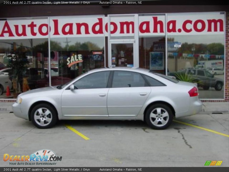 2001 Audi A6 2.7T quattro Sedan Light Silver Metallic / Onyx Photo #1