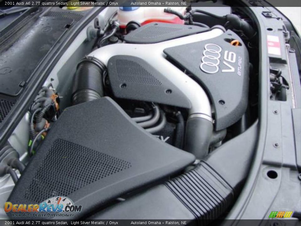 2001 Audi A6 2.7T quattro Sedan Light Silver Metallic / Onyx Photo #6
