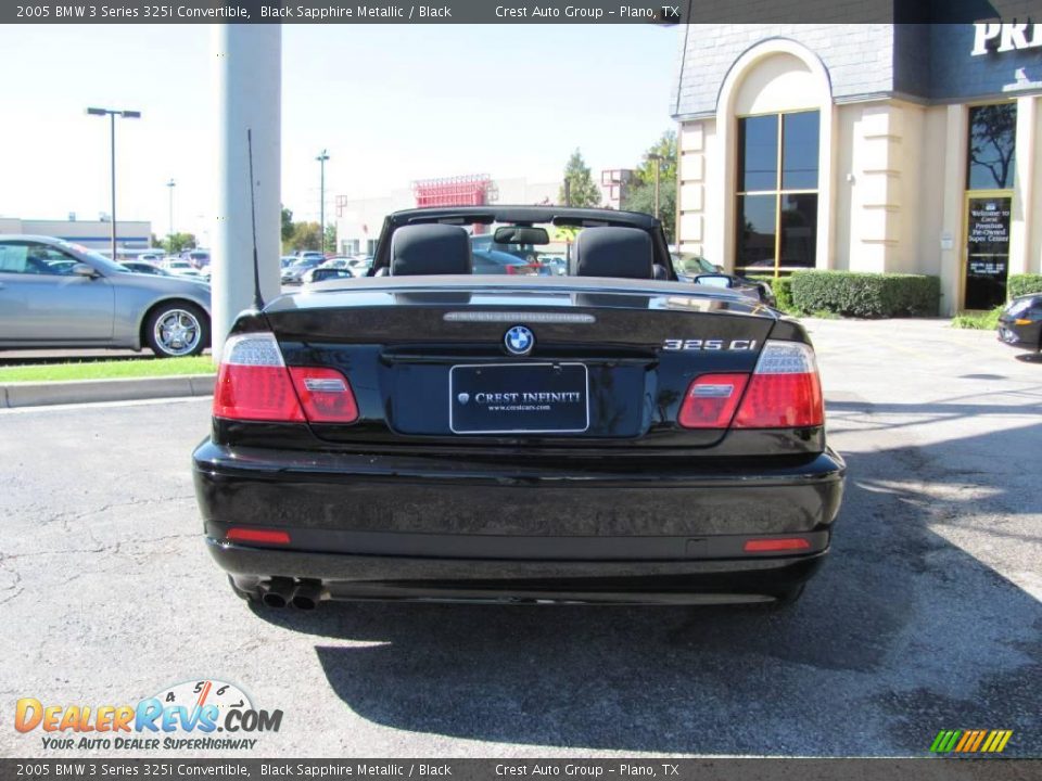 2005 BMW 3 Series 325i Convertible Black Sapphire Metallic / Black Photo #6