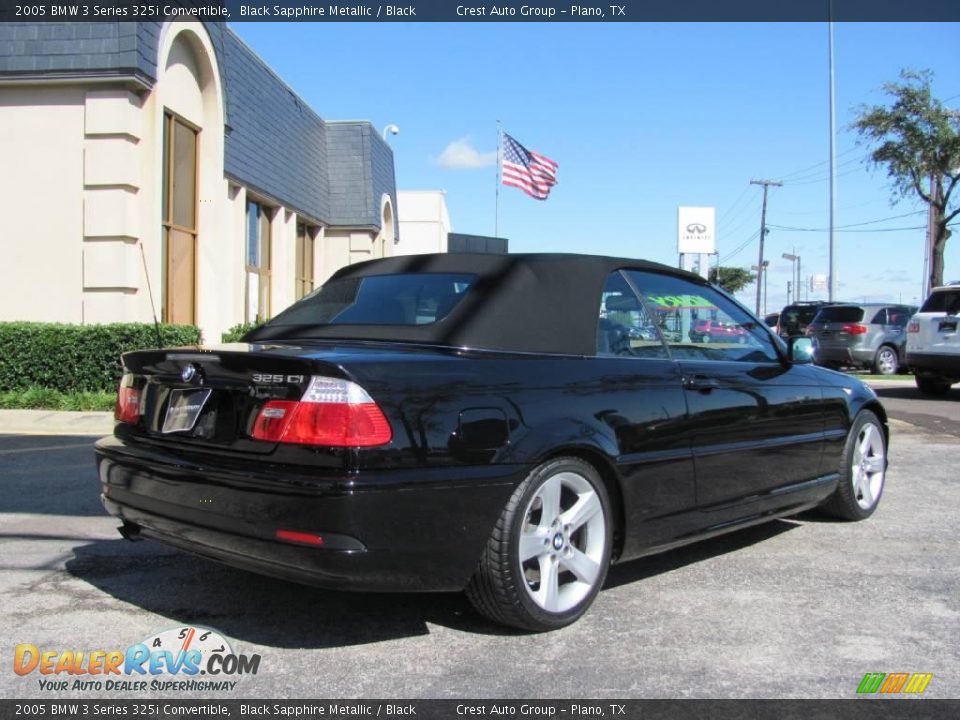 2005 BMW 3 Series 325i Convertible Black Sapphire Metallic / Black Photo #7