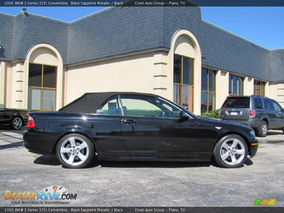 2005 BMW 3 Series 325i Convertible Black Sapphire Metallic / Black Photo #8