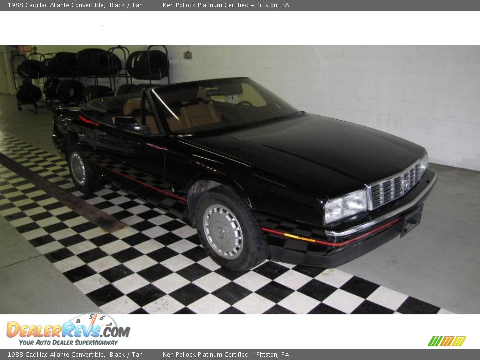 1988 Cadillac Allante Convertible Black / Tan Photo #3