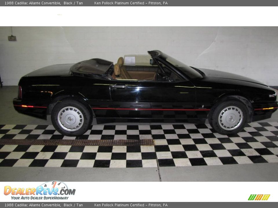 1988 Cadillac Allante Convertible Black / Tan Photo #4