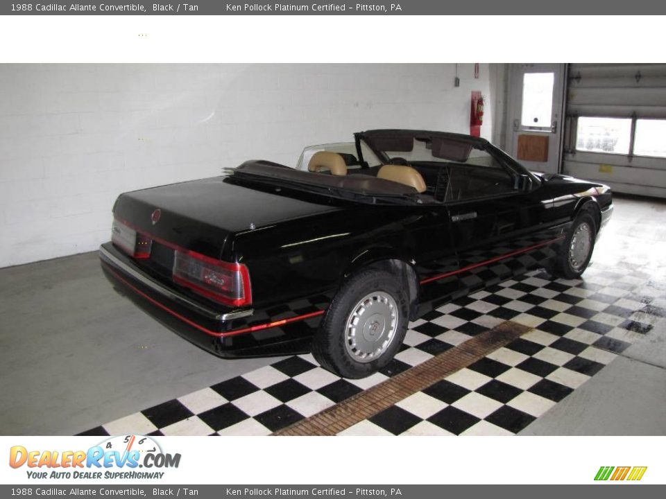 1988 Cadillac Allante Convertible Black / Tan Photo #5