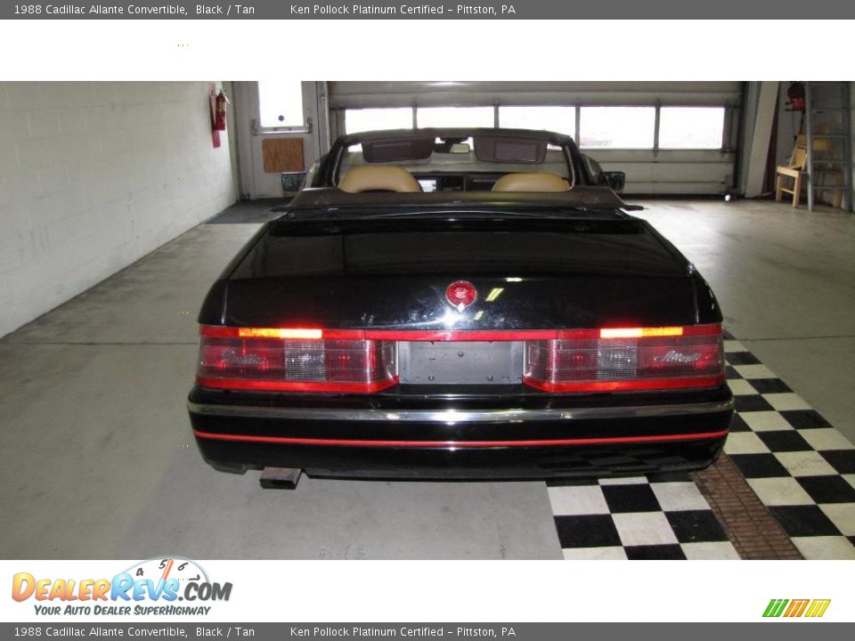 1988 Cadillac Allante Convertible Black / Tan Photo #6