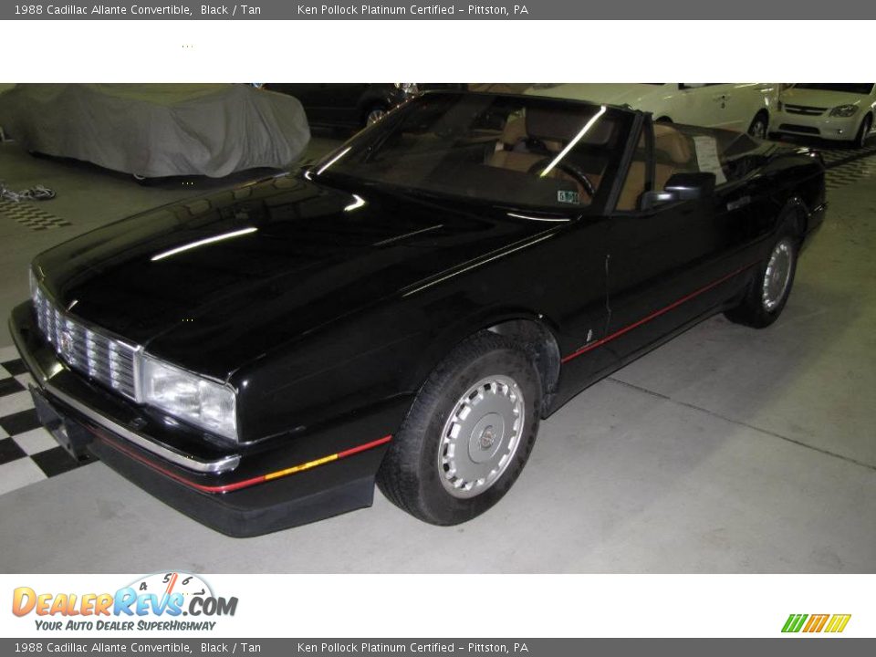 1988 Cadillac Allante Convertible Black / Tan Photo #7