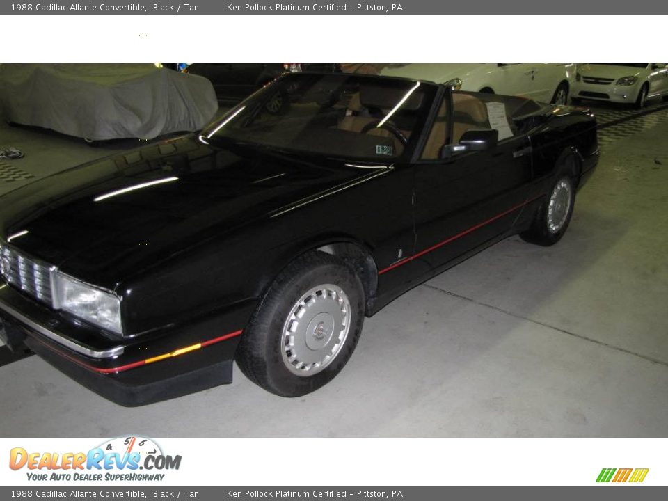 1988 Cadillac Allante Convertible Black / Tan Photo #8