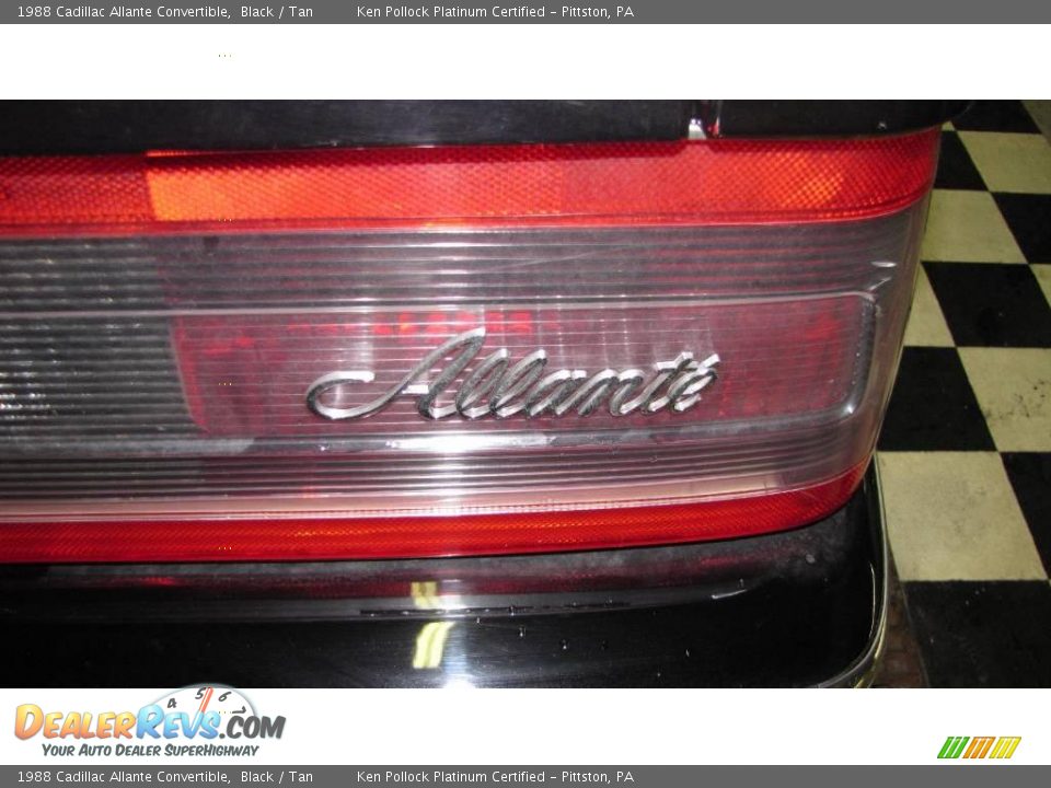 1988 Cadillac Allante Convertible Black / Tan Photo #16