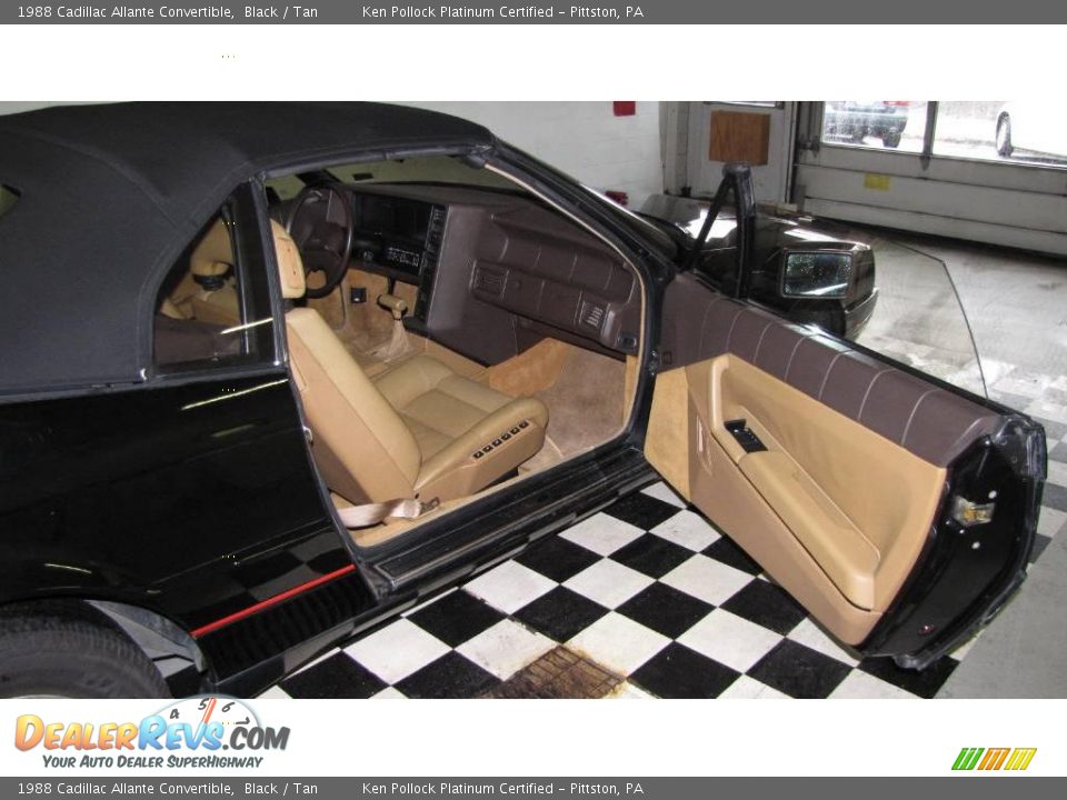 1988 Cadillac Allante Convertible Black / Tan Photo #23