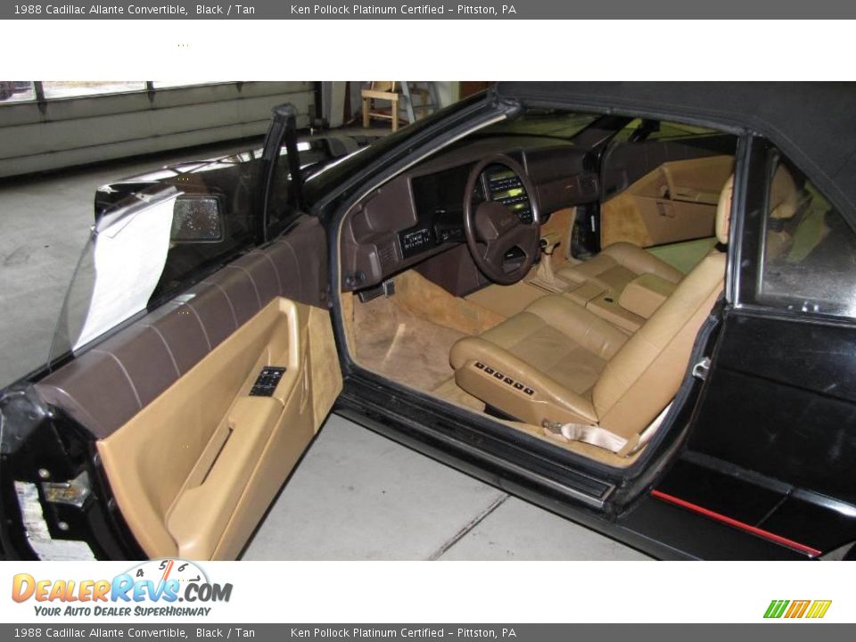 1988 Cadillac Allante Convertible Black / Tan Photo #24