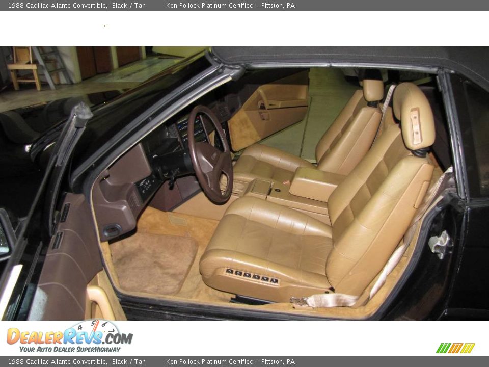1988 Cadillac Allante Convertible Black / Tan Photo #25