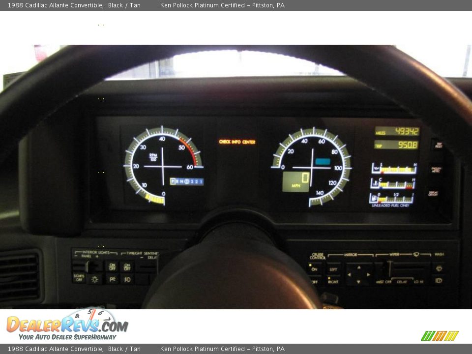 1988 Cadillac Allante Convertible Black / Tan Photo #32