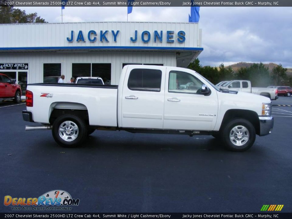 2007 Chevrolet Silverado 2500HD LTZ Crew Cab 4x4 Summit White / Light Cashmere/Ebony Photo #1