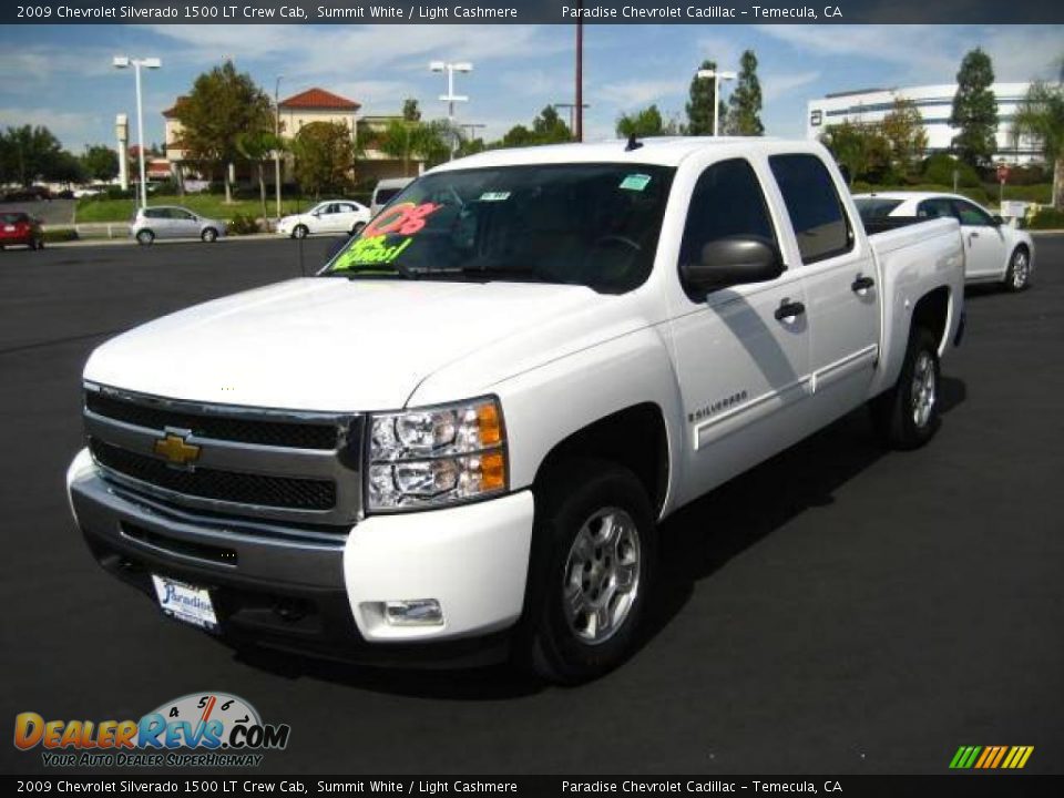 2009 Chevrolet Silverado 1500 LT Crew Cab Summit White / Light Cashmere Photo #3