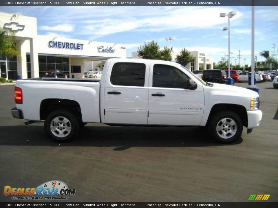 2009 Chevrolet Silverado 1500 LT Crew Cab Summit White / Light Cashmere Photo #7