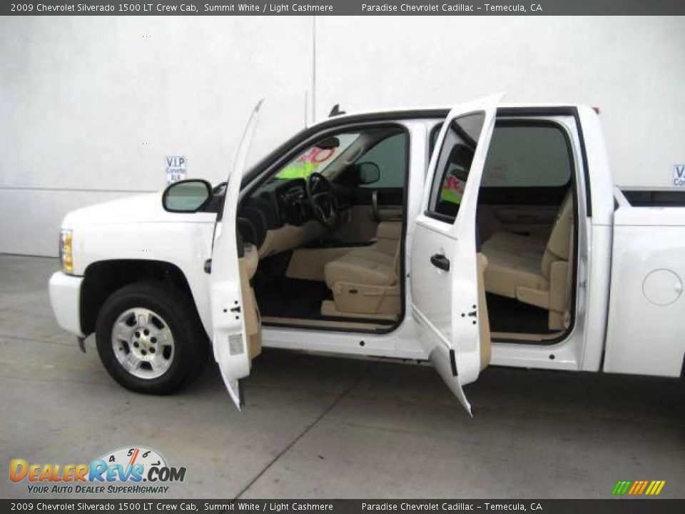 2009 Chevrolet Silverado 1500 LT Crew Cab Summit White / Light Cashmere Photo #9