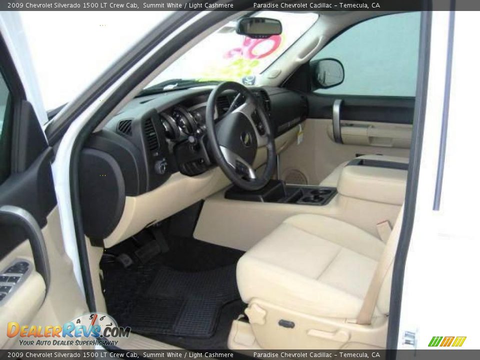 2009 Chevrolet Silverado 1500 LT Crew Cab Summit White / Light Cashmere Photo #10