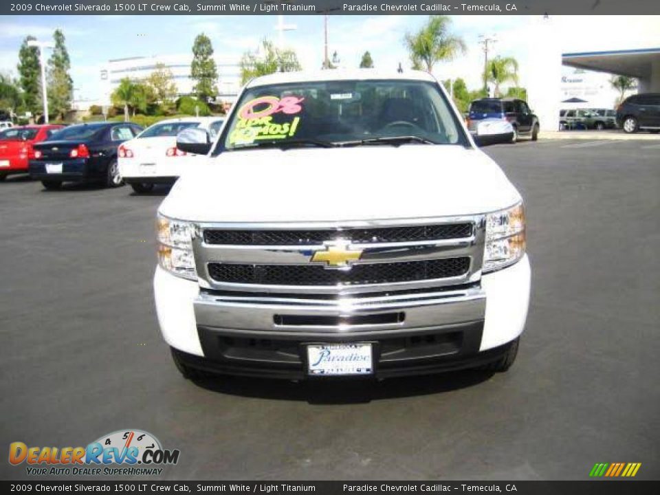 2009 Chevrolet Silverado 1500 LT Crew Cab Summit White / Light Titanium Photo #2